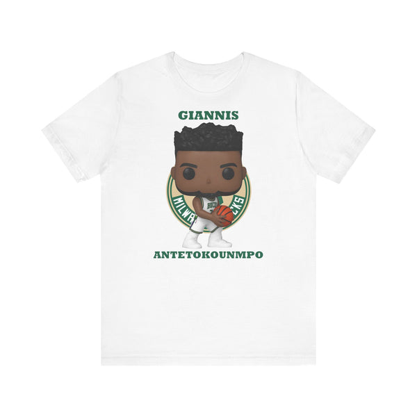 Giannis Antetokounmpo Milwaukee Bucks , Soft Cotton Bella and Canvas Short Sleeve Tee shirt