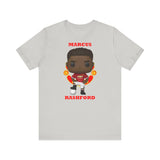 Marcus Rashford Manchester United, Soft Cotton Bella and Canvas Short Sleeve Tee shirt