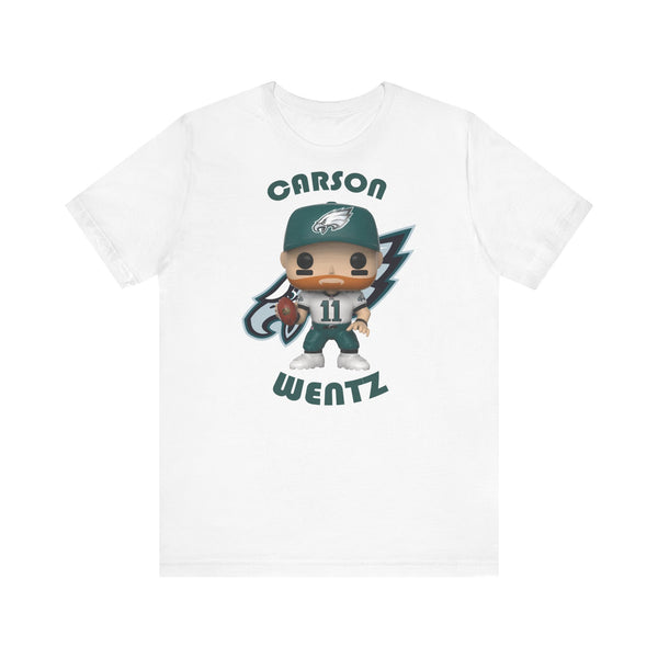Carson Wentz Philadelphia Eagles (White Jersey), Soft Cotton Bella and Canvas Short Sleeve Tee shirt