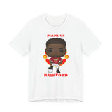 Marcus Rashford Manchester United, Soft Cotton Bella and Canvas Short Sleeve Tee shirt