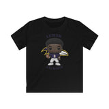 Lemar Jackson Baltimore Ravens, Kids Gildan Softstyle Tee Shirt