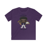 Lemar Jackson Baltimore Ravens, Kids Gildan Softstyle Tee Shirt