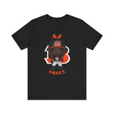A.J Green Cincinnati Bengals, Soft Cotton Bella and Canvas Short Sleeve Tee shirt