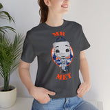 Mr Met New York Mets, Soft Cotton Bella and Canvas Short Sleeve Tee shirt