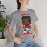 Marcus Rashford Manchester United, Soft Cotton Bella and Canvas Short Sleeve Tee shirt