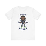 Russell Wilson Seattle Seahawks (Large), Soft Cotton Bella and Canvas Short Sleeve Tee shirt