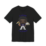 Lemar Jackson Baltimore Ravens, Soft Cotton Bella and Canvas Short Sleeve Tee shirt