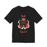 A.J Green Cincinnati Bengals, Soft Cotton Bella and Canvas Short Sleeve Tee shirt