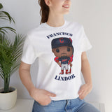 Francisco Lindor Cleveland Indians, Soft Cotton Bella and Canvas Short Sleeve Tee shirt