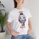 Mr Met New York Mets, Soft Cotton Bella and Canvas Short Sleeve Tee shirt