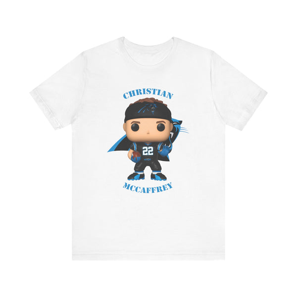 Christian McCaffrey Carolina Panthers, Soft Cotton Bella and Canvas Short Sleeve Tee shirt