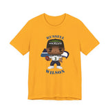 Russell Wilson Seattle Seahawks, Soft Cotton Bella and Canvas Short Sleeve Tee shirt