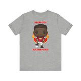 Marcus Rashford Manchester United, Soft Cotton Bella and Canvas Short Sleeve Tee shirt