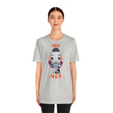 Mr Met New York Mets, Soft Cotton Bella and Canvas Short Sleeve Tee shirt