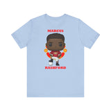 Marcus Rashford Manchester United, Soft Cotton Bella and Canvas Short Sleeve Tee shirt