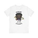 Lemar Jackson Baltimore Ravens, Soft Cotton Bella and Canvas Short Sleeve Tee shirt