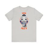 Mr Met New York Mets, Soft Cotton Bella and Canvas Short Sleeve Tee shirt