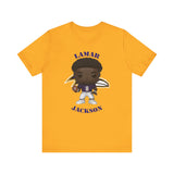 Lemar Jackson Baltimore Ravens, Soft Cotton Bella and Canvas Short Sleeve Tee shirt