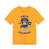 Drew Bledsoe New England Patriots, Soft Cotton Bella and Canvas Short Sleeve Tee shirt