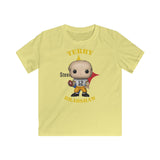 Terry Bradshaw Pittsburgh Steelers (White), Kids Gildan Softstyle Tee Shirt