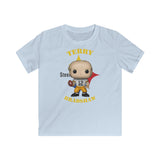 Terry Bradshaw Pittsburgh Steelers (White), Kids Gildan Softstyle Tee Shirt