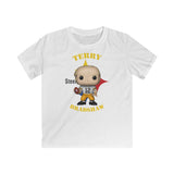 Terry Bradshaw Pittsburgh Steelers (White), Kids Gildan Softstyle Tee Shirt