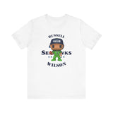 Russell Wilson Seattle Seahawks (Green), Soft Cotton Bella and Canvas Short Sleeve Tee shirt