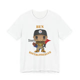 Ben Roethlisberger Pittsburgh Steelers Throwback, Soft Cotton Bella and Canvas Short Sleeve Tee shirt
