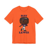 Ray Lewis Baltimore Ravens, Soft Cotton Bella and Canvas Short Sleeve Tee shirt