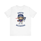 Drew Bledsoe New England Patriots, Soft Cotton Bella and Canvas Short Sleeve Tee shirt