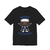 Deion Sanders Dallas Cowboys Throwback, Soft Cotton Bella and Canvas Short Sleeve Tee shirt