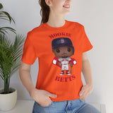 Mookie Betts Boston Red Sox, Soft Cotton Bella and Canvas Short Sleeve Tee shirt