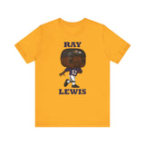 Ray Lewis Baltimore Ravens, Soft Cotton Bella and Canvas Short Sleeve Tee shirt