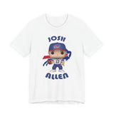 Josh Allen Buffalo Bills, Soft Cotton Bella and Canvas Short Sleeve Tee shirt