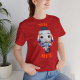 Mr Met New York Mets, Soft Cotton Bella and Canvas Short Sleeve Tee shirt