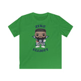 Zeke Elliott Dallas Cowboys (Blue), Kids Gildan Softstyle Tee Shirt