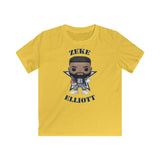 Zeke Elliott Dallas Cowboys (Blue), Kids Gildan Softstyle Tee Shirt