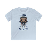 Zeke Elliott Dallas Cowboys (Blue), Kids Gildan Softstyle Tee Shirt
