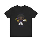 Lemar Jackson Baltimore Ravens, Soft Cotton Bella and Canvas Short Sleeve Tee shirt