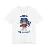 Drew Bledsoe New England Patriots, Soft Cotton Bella and Canvas Short Sleeve Tee shirt
