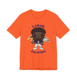 Lemar Jackson Baltimore Ravens, Soft Cotton Bella and Canvas Short Sleeve Tee shirt