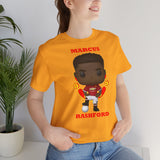 Marcus Rashford Manchester United, Soft Cotton Bella and Canvas Short Sleeve Tee shirt