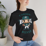 Carson Wentz Philadelphia Eagles (Green Jersey), Soft Cotton Bella and Canvas Short Sleeve Tee shirt