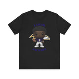 Lemar Jackson Baltimore Ravens, Soft Cotton Bella and Canvas Short Sleeve Tee shirt