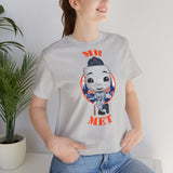 Mr Met New York Mets, Soft Cotton Bella and Canvas Short Sleeve Tee shirt