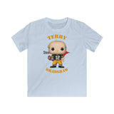 Terry Bradshaw Pittsburgh Steelers (Black Jersey), Kids Gildan Softstyle Tee Shirt