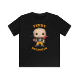 Terry Bradshaw Pittsburgh Steelers (Black Jersey), Kids Gildan Softstyle Tee Shirt