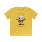 Terry Bradshaw Pittsburgh Steelers (Black Jersey), Kids Gildan Softstyle Tee Shirt