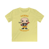 Terry Bradshaw Pittsburgh Steelers (Black Jersey), Kids Gildan Softstyle Tee Shirt