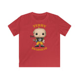 Terry Bradshaw Pittsburgh Steelers (Black Jersey), Kids Gildan Softstyle Tee Shirt